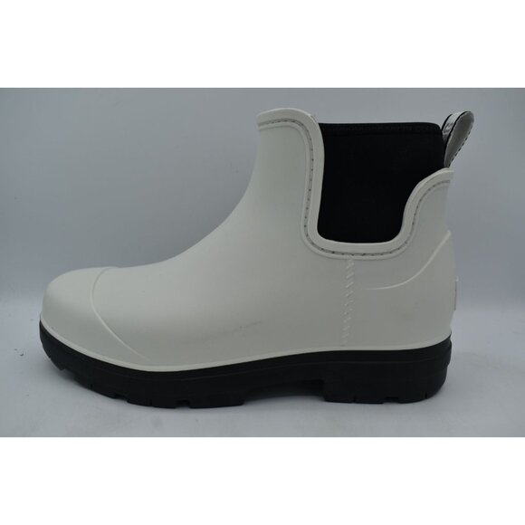 UGG Australia Womens Size 10 Droplet White Black Waterproof Rain Boots Shoes - Picture 5 of 9